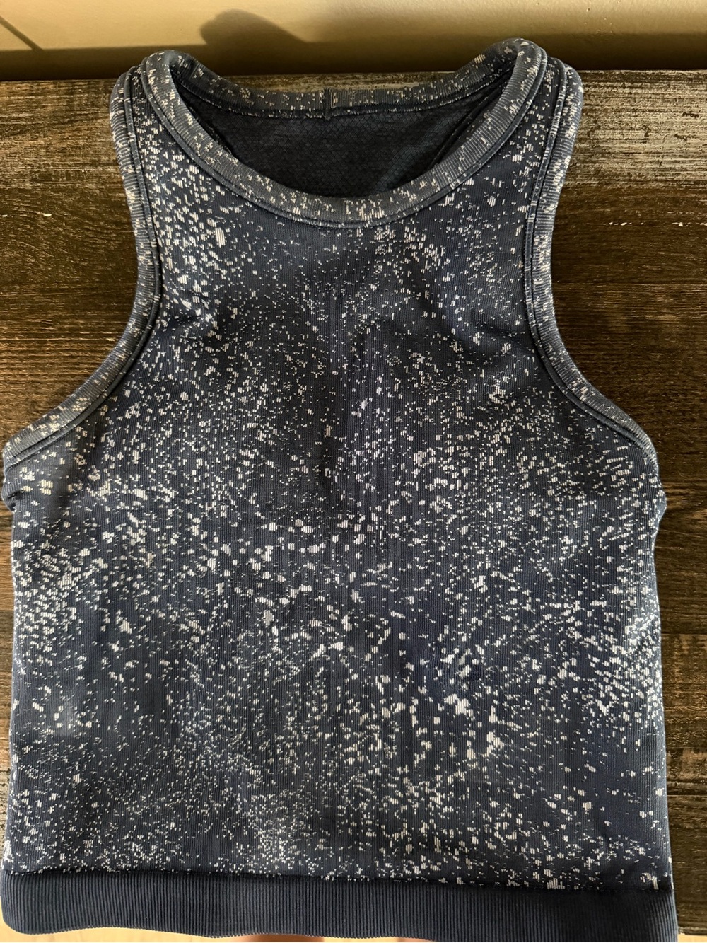 lululemon athletica Navy Speckled Cropped Tank